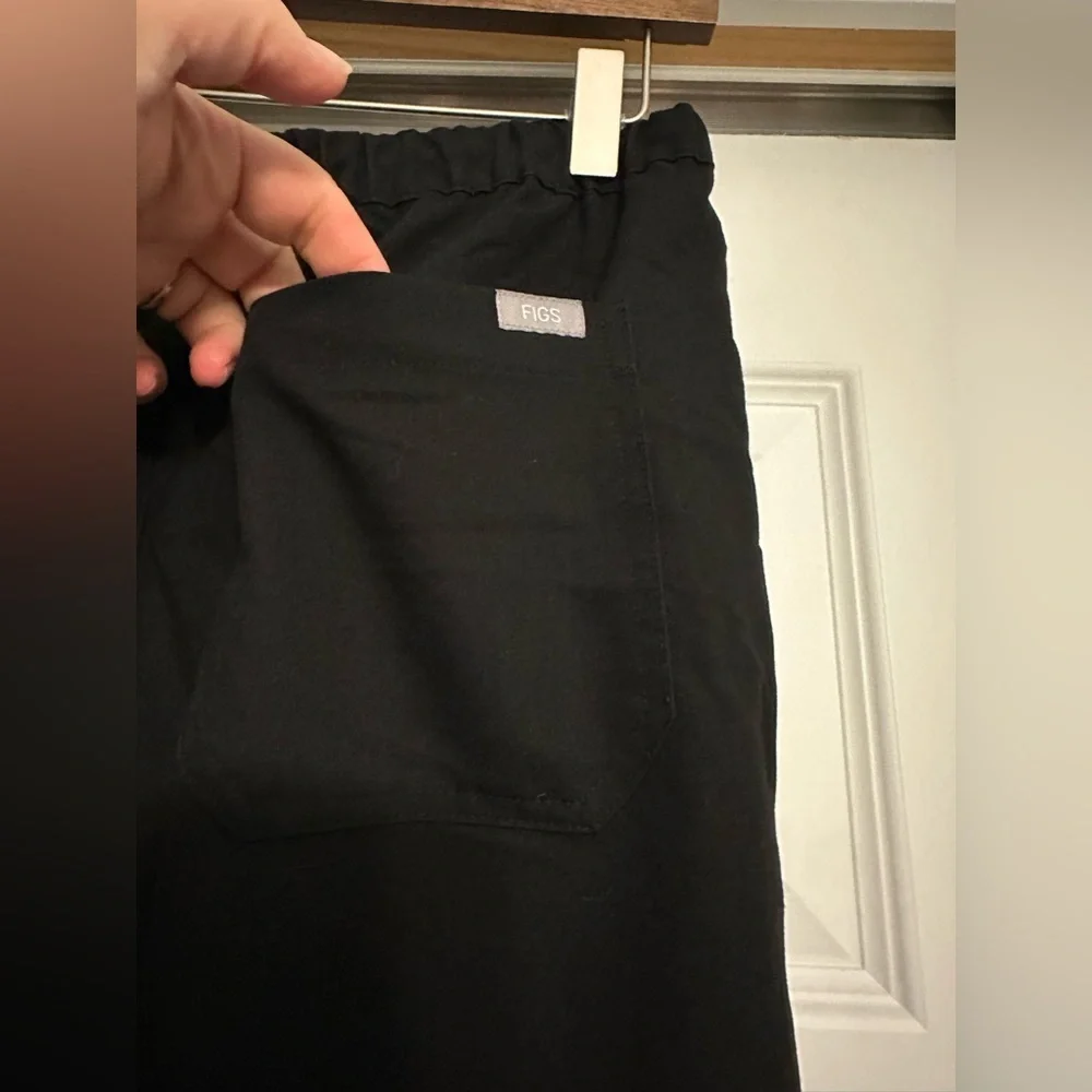 Figs Men’s M Pisco Scrub Pants Black Gray FM4500 Medical Nurse Workwear EEUC!